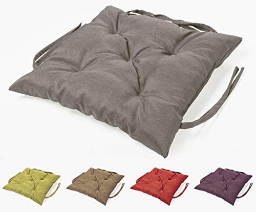 sunnypillow Bankauflage Stuhlkissen Bankkissen 45 x 45 cm Sitzkissen für Hollywoodschaukel Polsterauflage Auflage für Gartenbank viele Farben und Größen zur Auswahl Grau