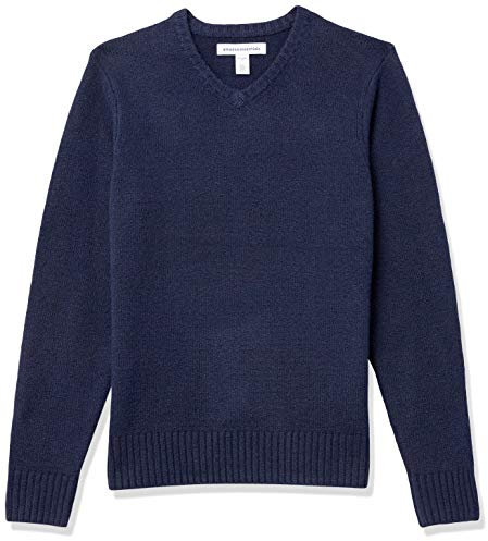 Amazon Essentials Jersey de Manga Larga con Cuello en Pico y Tacto Suave Hombre, Azul Marino, XXL