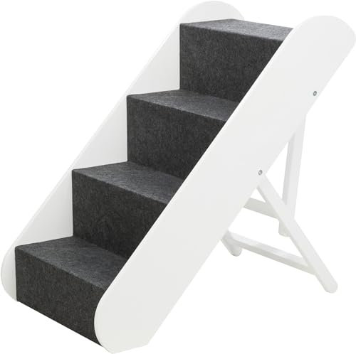 TRIXIE Verstellbare Haustiertreppe, 4 Stufen, Weiß