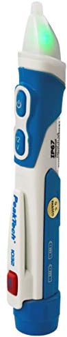 Tester di tensione CA PeakTech 1032 senza contatto [+lampada di segnalazione a LED e vibrazione] campo operativo 12-1000 V CA, rilevatore di linea, cercatore di linea, tester di fase
