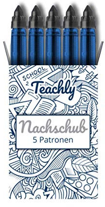 Teachly Tintenrollerpatronen Superteacher 0,6mm (Schwarz)