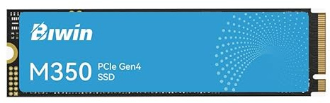 BIWIN M350 2TB SSD, PCIe 4.0 NVMe M.2 SSD, Up to 6,000MB/s - BM350NN02TB-RGX
