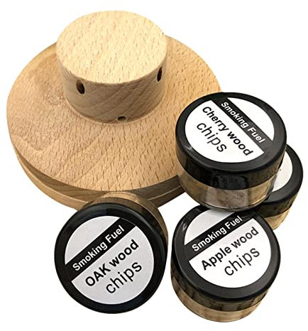 Fumage à Cocktail avec copeaux Bois Naturel pécan chêne pour Fumer Excellent pour Les Cocktails, Le vin, Le Whisky, Le Bourbon, Les Boissons, Cadeaux pour Homme