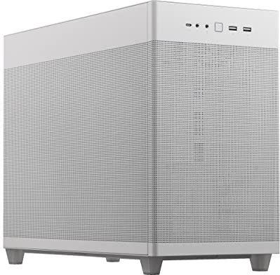 ASUS Prime AP201 33-Liter Micro ATX White PC case with Tool-Free Side Panels and a Quasi-Filter mesh, with Support for 360 mm Coolers, Graphics Cards up to 338 mm Long, and Standard ATX PSUs