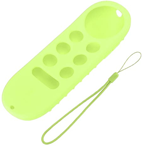 plplaaoo Silicone Protective Case,Remote Control Cover, Anti Slip Remote Control Protective Cover, Remote Protector Cover with Lanyard, Protective Case Cover for Chromecast with Google TV(Green)