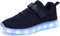Nishiguang Kinder Jungen Mädchen LED Leuchten Schuhe USB Lade Blinken Turnschuhe Trainer Blau31