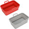 2 Pack Upgrade Silicone Liners for Ninja Foodi AF300UK Dual Zone 7.6 Litre, Reusable Dual Air Fryer Pot Baskets Accessories, Easy to Store & Food Safe Replacement Oven Liner (Grey+Red)