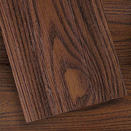 TIBBERS Suelo Vinílico Autoadhesivo, 12 Lamas de 15 x 91 cm (1,67 m²), PVC Impermeable y Recortable, Alta Adherencia, Imitación Madera, SMD006