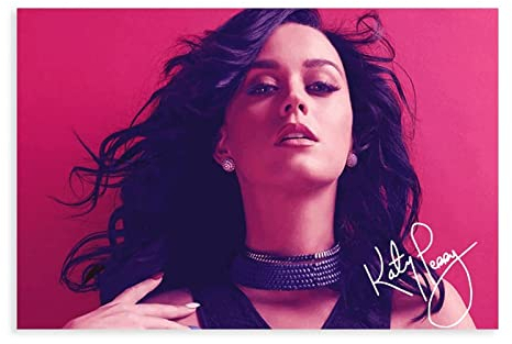 FUKITT Katy Perry Poster-Cover (1) Leinwand-Poster, Wandkunst, Dekoration, Bild für Wohnzimmer, Schlafzimmer, Dekoration, Rahmen-Stil, 20 x 30 cm