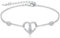 LOUISA SECRET Armband Damen, Armkette Damen Silber 925 Infinity Herz Geburtsstein Armbänder Damen Schmuck Valentinstag Muttertag Geburtstags Weihnachten Geschenk für Frauen Sie Freundin