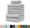 BaSaTex 8er Handtuch Set 100% Baumwolle | 4X Handtücher, 2X Duschtücher, 2X Gästetücher | Öko-Tex Made in Green | Farbe Grau