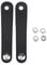Akkordeon-Faltenbalg-Verschluss, PU-Leder, Mittelabstand optional, 11,8 cm, Schwarz