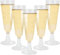 AKOLAFE Set of 50 Champagne Glasses 160 ml Plastic Champagne Glasses BPA-Free Reusable Transparent Champagne Glasses Cheap Champagne Flutes Stackable Champagne Glasses for Weddings, Birthdays, Parties