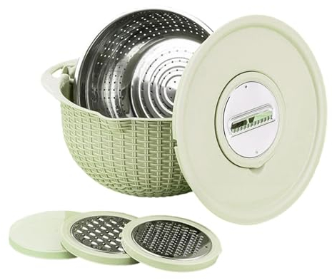 Colador colador de Espaguetis,Colador de Malla para Cocina, colador de arroz | Colador de Pasta, colador Giratorio de Acero Inoxidable para Verduras, Frutas, Fideos y ensaladas