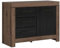 BLACK RED WHITE Kommode Balin | Sideboard im Retro, Modern Stil | für Wohnzimmer, Esszimmer, Schlafzimmer | Eiche Schwarzbraun Dekor+Eiche hell