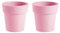 AC - Pack de 2 Macetas con aro Desmontable - Plástico Resistente - Ideal para el Hogar, Plantas, Jardín, Decoración. - Cuidado de Plantas - Forma Redonda - Ø 20 cm - Color: Rosa