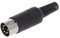 LUOFANG Connecteur de Prise DIN mâle, 7 Broches, Support de câble de châssis, Noir + Ton Argent