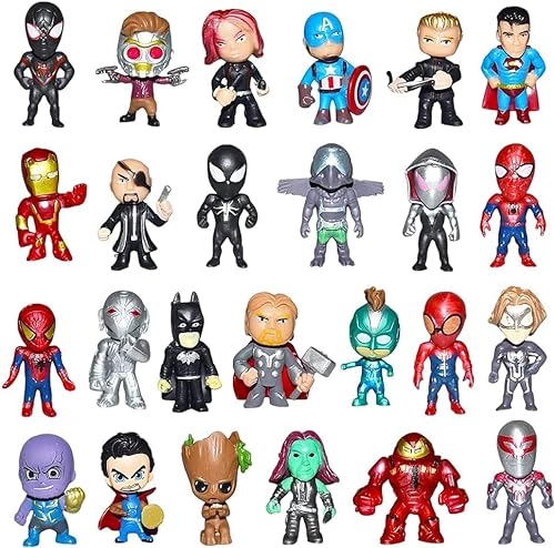 LGQHCE Anime Figure, 26PCS herro Figures Ornaments PVC Figures Collectible Model Figures Set Birthday Cake Toppers for Kids Birthday Gifts, Collecting Toy, Desktop Ornament