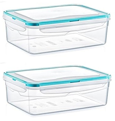 astor24 Premium Frischhaltedosen - Mealprep - 2x 2600ml - 100% luftdicht und auslaufsicher -40 bis +100 Grad - Aufbewahrungsbox - Vorratsdosen - Spülmaschinen-, Gefrierschrank geeignet - BPA frei