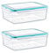astor24 Premium Frischhaltedosen - Mealprep - 2x 2600ml - 100% luftdicht und auslaufsicher -40 bis +100 Grad - Aufbewahrungsbox - Vorratsdosen - Spülmaschinen-, Gefrierschrank geeignet - BPA frei