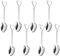 Juego de 8 cucharas de pala de acero inoxidable con forma de pala plateada, mini cuchara para mezclar postres para fiestas, hogar, cocina
