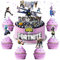 Ctxtqtdt Fortnit Tortendeko Jungen Nicht essbare, Fortnit Kuchen Deko Kindergeburtstag, Cake Topper Set, Happy Birthday Topper für Kinder Geburtstag Party Kuchen Dekoration Supplies (A)