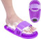 HoYLluDLL Brosse à pieds en silicone pour douche, tapis de massage des pieds avec ventouses antidérapantes, grand tapis de bain et de douche (violet)