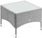 Casaria® Table d'appoint en polyrotin Gris 58x58x42cm Table Basse de Jardin carrée avec Plaque en Verre Petite Table extérieur