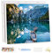MEIYUDA Peinture par Numero Adulte avec Cadre Peinture par Numero, DIY Peinture Acrylique pour Adultes Débutants Paradis, Facile sur Toile Avec Peintures et Pinceaux Decoration Maison Cadeau 40x30cm