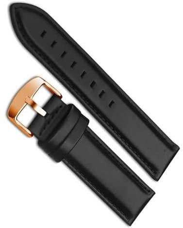 hoosouk Uhrenarmband für DW-Uhrenarmband für Daniel For Wellington-Uhrenarmband mit roségoldener Schnalle(Rose-black,20mm)