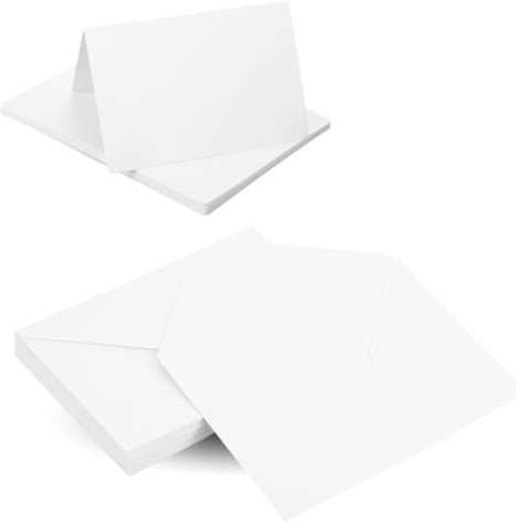 Klappkarten Blanko mit Umschlag, Geburtstagskarten Set mit Umschlag,80er Set Faltkarten mit Umschlag,Blanko Karten zum Selbstgestalten,Postkarten Blanko für Einladungskarten Hochzeit und Grußkarten