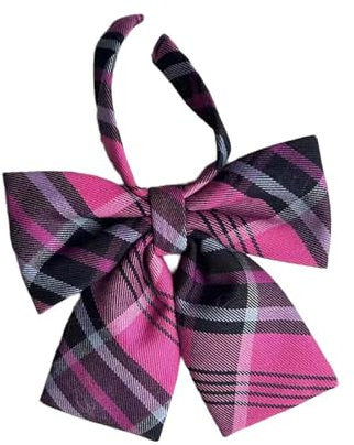 ZBIianxer Vorgebundene Krawattenband Bowknot Sweet Plaids Karierte Krawatte Japanisch Preppy Campus School Schüler Uniform Bowtie Krawatte