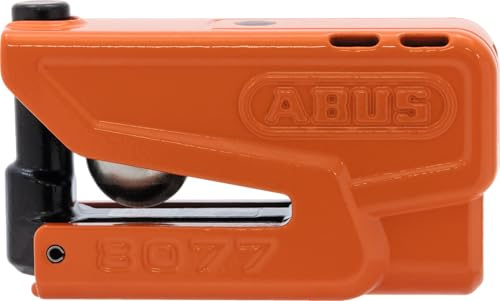 ABUS Antivol de Frein Granit Detecto XPlus 8077 2.0 SRA Antivol pour Moto avec Alarme et préalarme Intelligente - en Acier trempé - pour la Protection des Motos de qualité - Orange