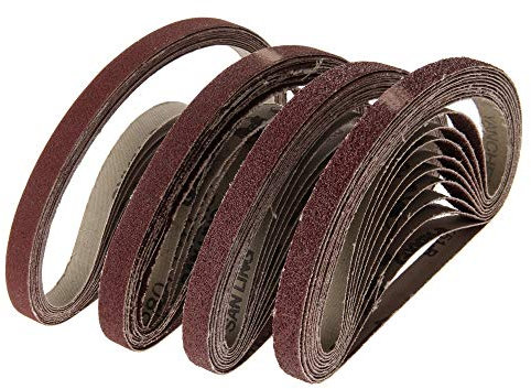 SDGBCXD, Schleifband, Schleifpapier-Polierband, 40 Stück 13 x 457 mm Schleifbänder Schleifpapier for Bandschleifer Doppelschleifer Körnung 40 60 80 120 Schleif-Polierwerkzeug,Schleifbänder