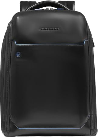 PIQUADRO – Zaino da Viaggio - Blue Square - Fast-Check - Porta PC 15,6 – In Pelle – Uomo