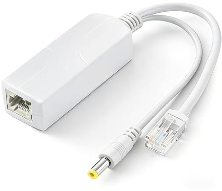 Gigabit-PoE-Splitter 12 V, 2 A, konform mit dem IEEE 802.3af/at-Standard, 10/100/1000 Mbit/s Power-Over-Ethernet-Splitter-Adapter mit 5,5 × 2,1 mm DC fürVoIP-Telefone, AP und CCTV-Überwachung