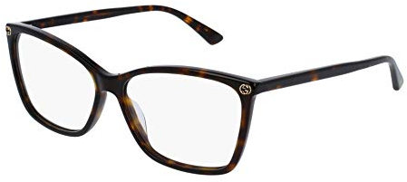 Gucci Womens GG0025O-002 Eyeglass Cases, HAVANA, 56