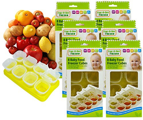 Baby Weaning Food Pots Freezer Tubs BPA Free Pack of 6