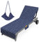 Vinsani Sun Lounger Beach Towel Carry with Pockets Sand Free Compact Bag Soft Microfibre Quick Dry Lightweight 215 x 73 cm for Holiday Summer Garden Swim Pool Beach Lounger Towels – Navy with Stars