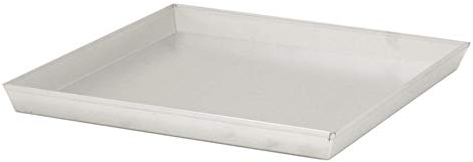 Bandeja cuadrada en aluminio alimentario 37x37 cm - altura del borde 3 cm.