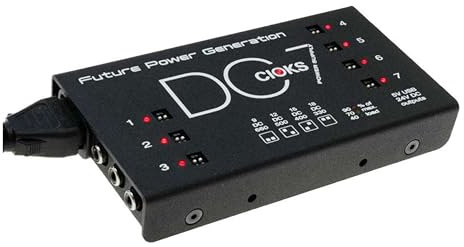CIOKS DC7 Future Power Generation 9V / 12V / 15V / 18V DC Universal-Netzteil mit 7 isolierten Ausgängen und 5V USB-Ausgang für Effektpedale
