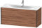 Durait XViu 4136 Waschtischunterbau wandhängend, 2 Schubkästen, für Waschtisch Viu 234412, 1210x480 mm, Farbe (Front/Korpus): schwarz matt/nussbaum Natur - XV41360B279