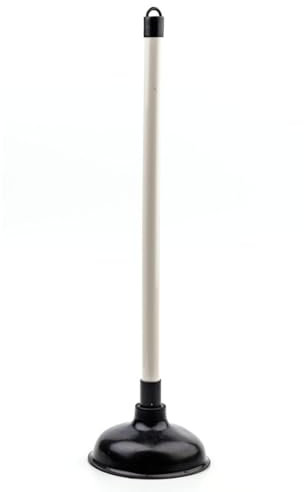 Large Toilet Plunger, Sink Plunger, Bathroom Drain Cleaner, Toilet Plunger White Plastic Handle with Black Cup, Small Plunger Cleaner Pump for Home, Bath, Toilets, Bathtub, Shower, and Drains.