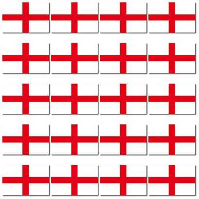 GreenIT 20 Aufkleber 2cm England ENG St. George rot Kreuz Flagge Modellbau Mini Sticker 4061963009390