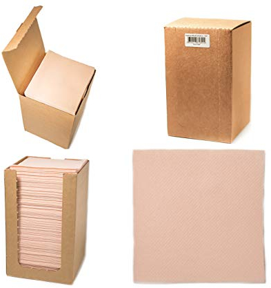 Alvotex CHIC Airlaid 100 Coctailservietten, 1/4 Falten Stoffähnlich, Hochwertige Einwegserviette, Aprikot, 20x20 cm