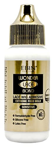 EBIN NEW YORK wonder lace bond tenue ferme extrême 1,18 oz - sensible, sans résidu, formule améliorée, tenue douce, parfait pour le cuir chevelu délicat