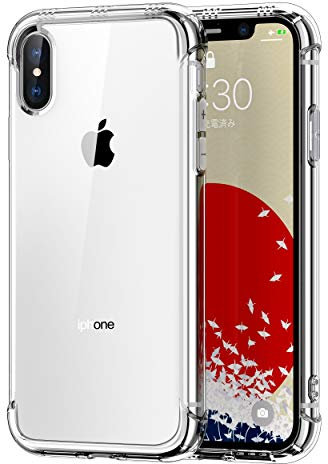 Ones Coque pour iPhone X/XS, Fine et Souple en Silicone TPU pour iPhone 10 / 10S Case, Protection Antichoc Militaire avec airbags, résistante au jaunissement, Transparente