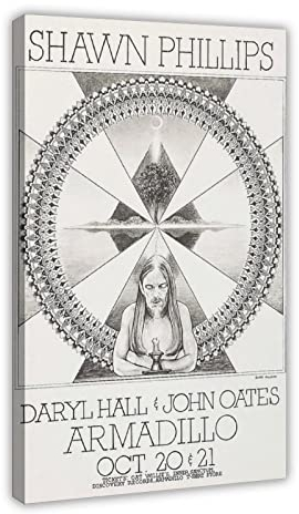 Hall & Oates Retro Klassische Musik Sänger Cover 1 Leinwandposter Wandkunst Dekor Druck Bild Gemälde für Wohnzimmer Schlafzimmer Dekoration Rahmen: 50 x 75 cm