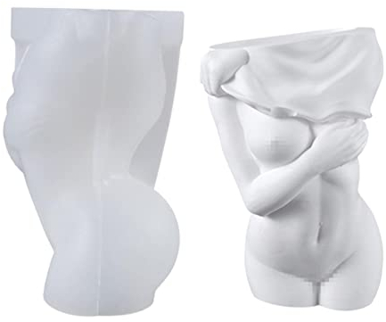 Sakamura Silikonform für weiblichen Körper | nackte Frauen entkleiden Körperform Kerzenform | Silikon-Gießform zum Ausziehen von Dekorationen für -Seifen, Vasen, Anhänger und mehr Bastelarbeiten
