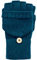 FosterNatur, Damen/Herren Wollhandschuhe Winterhandschuhe mit Klappe, 100% Schurwolle extrafine (7, Petrol)